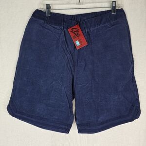 Clot Mens Medium Blue Velour Corduroy Pull On Navy Blue Japan Made Shorts